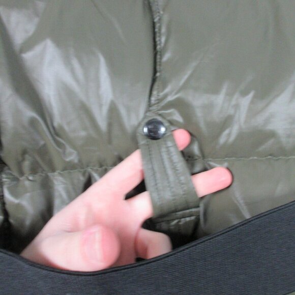 S13 Chalet Belted Faux Fur Women's M Green Trim Down Hooded Puffer Jacket - Picture 15 of 16